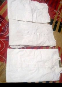 White Cotton Kurta Set