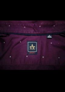 Men's Patterned Burgundy Shirt