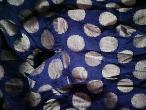 Elegant Navy Blue Polka Dot Kurta