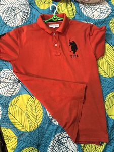 USPA Orange Polo Shirt