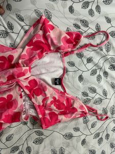 Cute Pink Floral Mini Dress