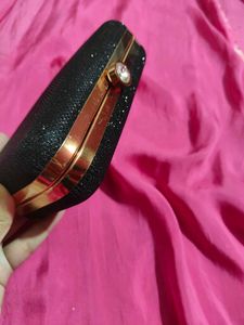 Sparkly Black Clutch Bag