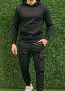 Men's Black Cargo Joggers
