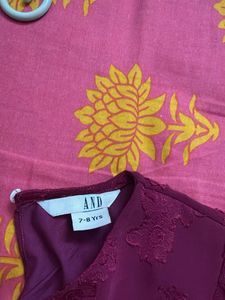 Chic Burgundy Floral Embossed Dress