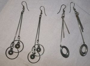 Metal Drop Earrings Set