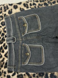 Y2k Black Straight Fit Low Rise Jeans