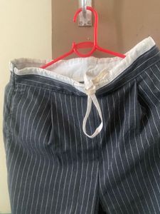 Striped High-Waisted Trousers