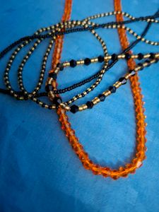 5 handmade Beaded Mangalsutra Style Necklaces