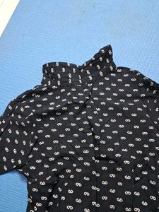 Chic Black Printed Shirt