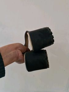 Black Leather Slide Sandals
