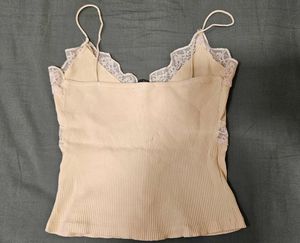 Lace Trim Butter Yellow Top