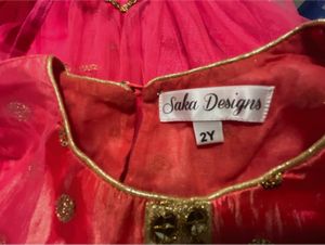 Brand New Saka Designs Lahanga Choli Duptta For 2y