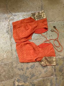 Beautiful Orange Ethnic Saree
