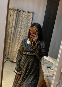 Elegant Striped Ethnic flaired gown🎀🦋❤️