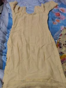 embroidered cream colour salvar suit