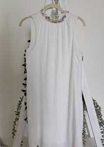 H&amp;M Embellished White Dress