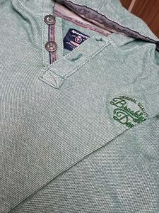 Green Hoodie with Embroidered Logo