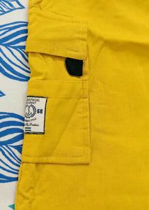 Bright Yellow Cargo Pants for women