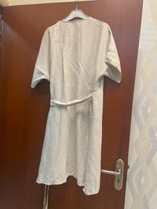 Soft linen wraparound dress