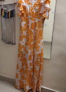 Floral Print Wrap Maxi Dress