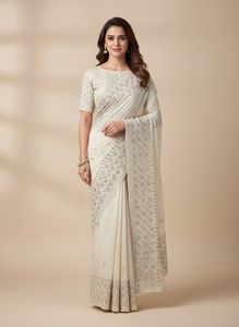 Elegant Embroidered Saree