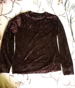 Sparkly Velvet Long Sleeve Top
