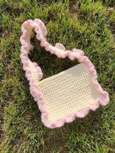 Crochet Ruffle Hand bag