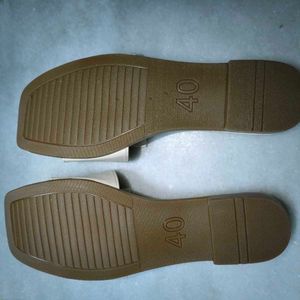 FIXED PRICE Stylish Women's Cream Slides