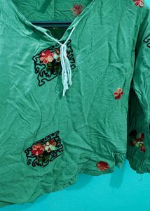 Embroidered Cotton Kurta