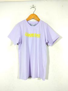 Lavender Printed Casual T Shirt (Girl's)