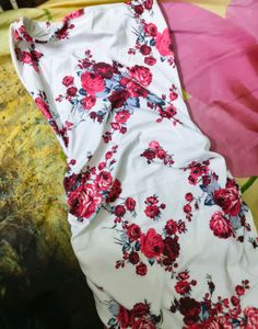 Stunning Floral Strapless Maxi Dress