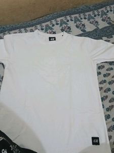 H&M White Crew Neck T-Shirt