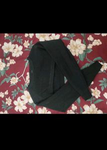 Solid Black Long Sleeve Top