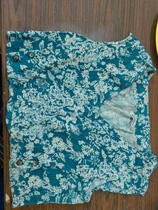 Floral Print Button-Up Top