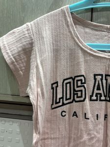 Soft Pink Striped T-Shirt
