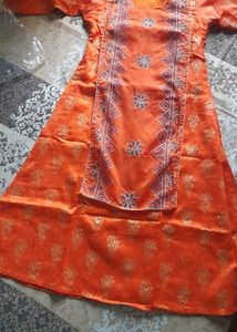 Vibrant Orange Kurta