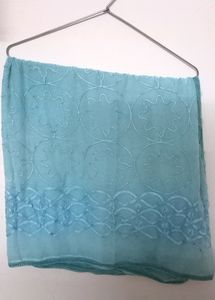 Sky Blue Chikankari Dupatta