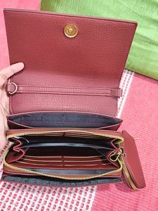 Chic Red Leather Wallet