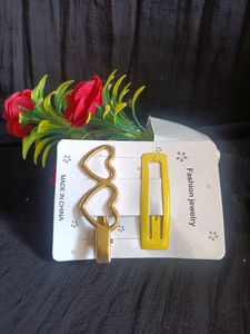 Golden Heart & Shiny Yellow Clips