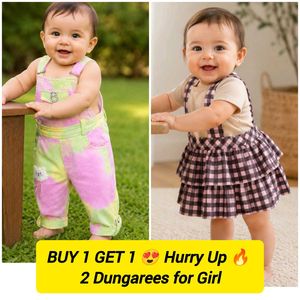 Baby Girl Dungarees Set