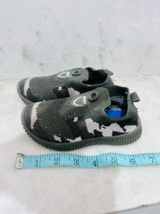 Kids Black Camo Slip-On Sneakers