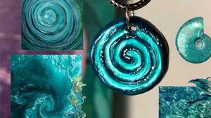 ocean inspiredSpiral Pendant Necklace