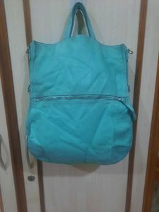 coach Stylish Teal Leather Tote Bag
