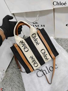 CHLOE*  *WOODY SMALL DENIM TOTE BAG*