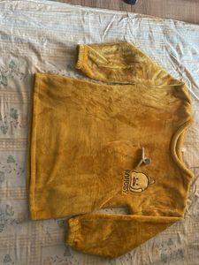 RAHUSY Fluffy Yellow Sleep Top