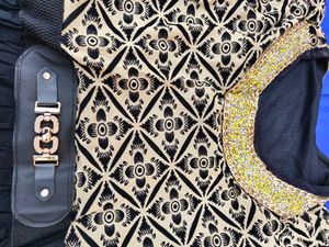 Elegant Black Ethnic Gown with Gold Embellishment