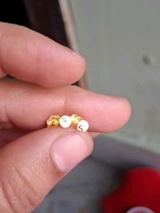 Gold  Flower Stud Earrings