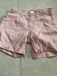 denim peach shorts