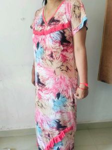 Night Gown Multicolour Stretchable Free Size