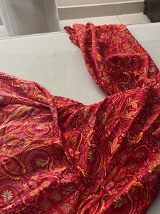 Vibrant Paisley Print knot top